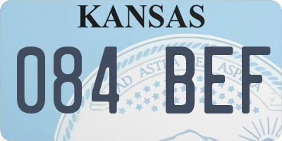 KS license plate 084BEF
