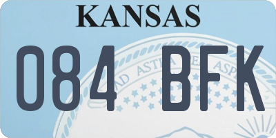 KS license plate 084BFK