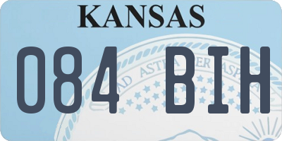 KS license plate 084BIH