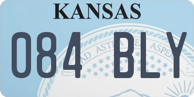 KS license plate 084BLY