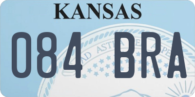 KS license plate 084BRA