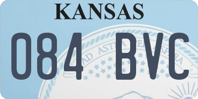 KS license plate 084BVC