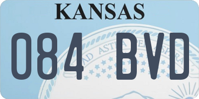 KS license plate 084BVD