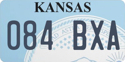 KS license plate 084BXA