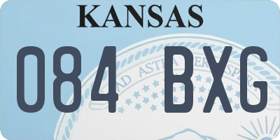 KS license plate 084BXG