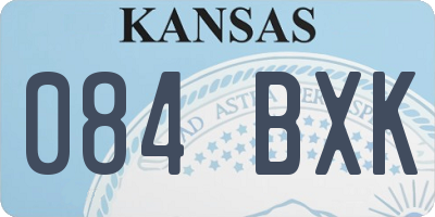 KS license plate 084BXK