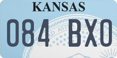 KS license plate 084BXO