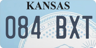 KS license plate 084BXT