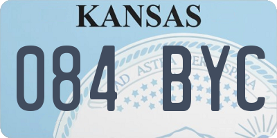 KS license plate 084BYC
