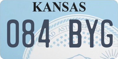 KS license plate 084BYG