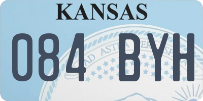 KS license plate 084BYH