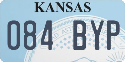 KS license plate 084BYP