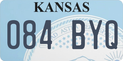 KS license plate 084BYQ