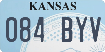 KS license plate 084BYV
