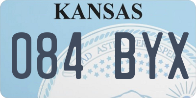 KS license plate 084BYX