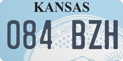 KS license plate 084BZH