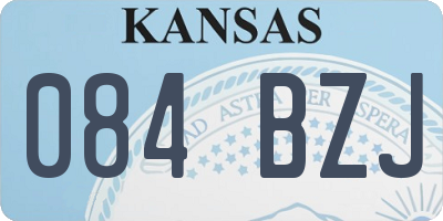 KS license plate 084BZJ