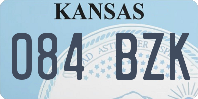 KS license plate 084BZK