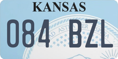 KS license plate 084BZL