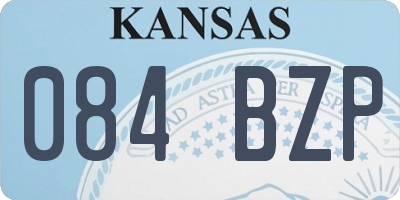 KS license plate 084BZP