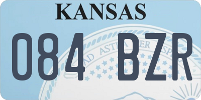 KS license plate 084BZR