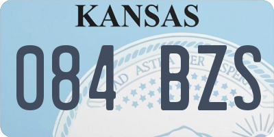 KS license plate 084BZS