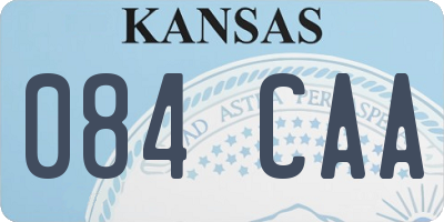 KS license plate 084CAA