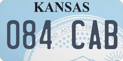 KS license plate 084CAB
