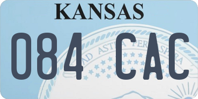 KS license plate 084CAC