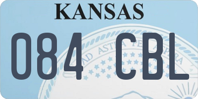 KS license plate 084CBL