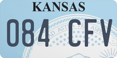 KS license plate 084CFV