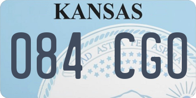 KS license plate 084CGO