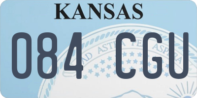 KS license plate 084CGU