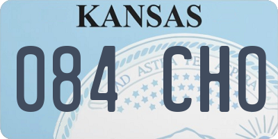 KS license plate 084CHO