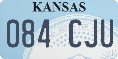KS license plate 084CJU