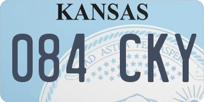 KS license plate 084CKY