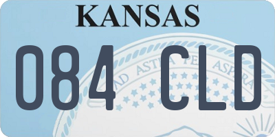 KS license plate 084CLD