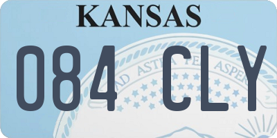 KS license plate 084CLY