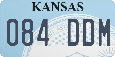 KS license plate 084DDM