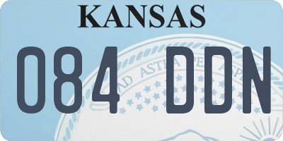 KS license plate 084DDN