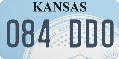 KS license plate 084DDO