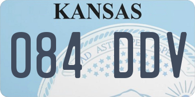 KS license plate 084DDV