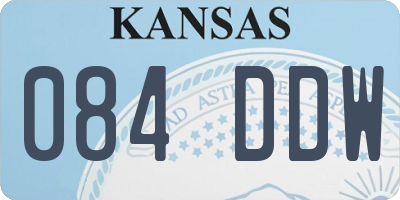 KS license plate 084DDW