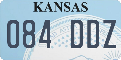 KS license plate 084DDZ