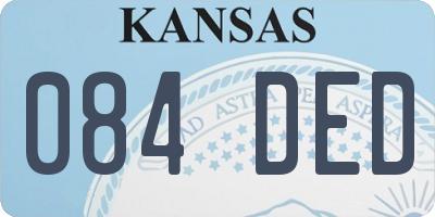 KS license plate 084DED