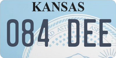 KS license plate 084DEE