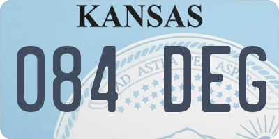 KS license plate 084DEG