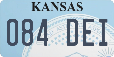 KS license plate 084DEI