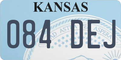 KS license plate 084DEJ