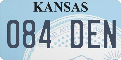 KS license plate 084DEN